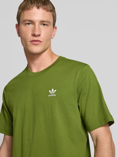 adidas Originals T-shirt met labelstitching Olijfgroen - 3
