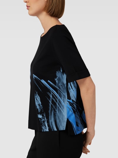 Taifun Blouseshirt met all-over-print Zwart - 3