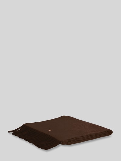 Tommy Hilfiger Schal aus reiner Wolle Modell 'ELEVATED CHIC' Dunkelbraun 3