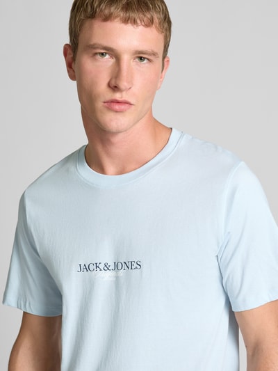 Jack & Jones T-Shirt mit Label-Print Modell 'BILLYBURG' Hellblau 3