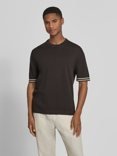 DRYKORN Strickshirt mit Rundhalsausschnitt Modell 'DERICO' Dunkelbraun 4