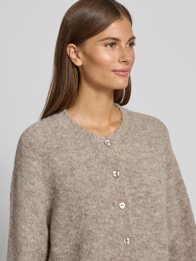 FREE/QUENT Regular Fit Jacke in Strick-Optik Modell 'Luisa' Sand 3