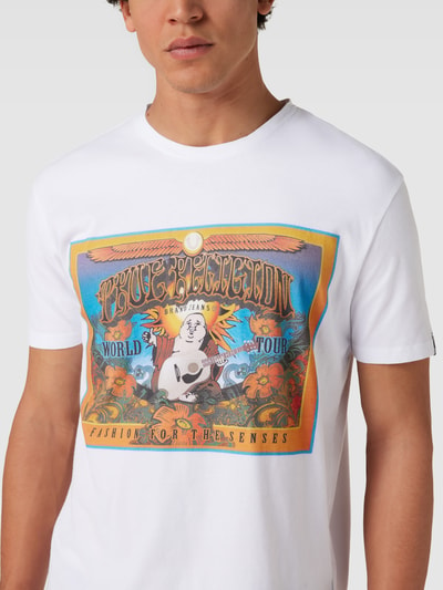 TRUE RELIGION T-shirt z nadrukiem z logo model ‘ETHNIC’ Biały 3