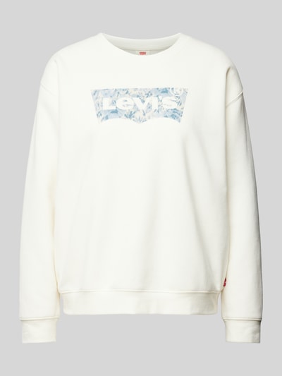 Levi's® Sweatshirt mit Label-Print Modell 'EVERYDAY' Ecru 2