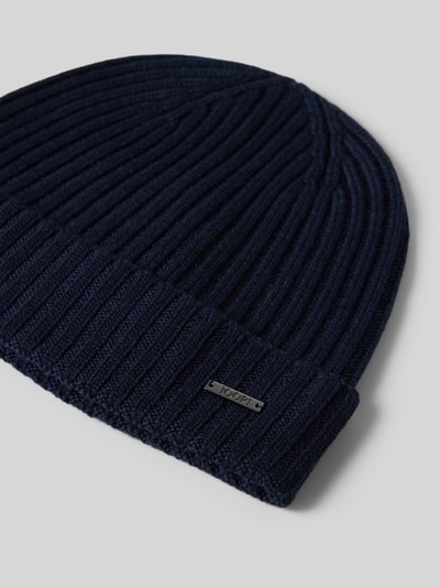 JOOP! Collection Beanie mit Label-Detail Modell 'FRANCIS' Marine 2