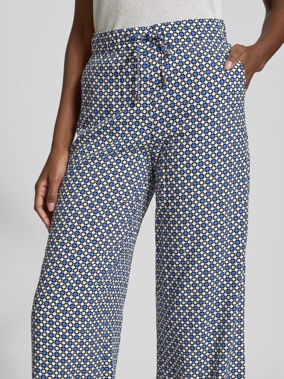 Christian Berg Woman Wide Leg Stoffhose mit Eingrifftaschen Dunkelblau 3