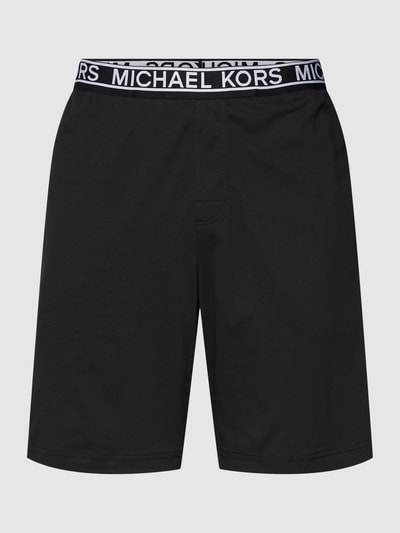 MICHAEL Michael Kors Szorty z dzianiny dresowej z czystej bawełny z elastycznym paskiem z logo Czarny 2