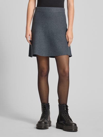 Only Regular fit minirok met elastische band, model 'AMA LIFE' Middengrijs gemêleerd - 4