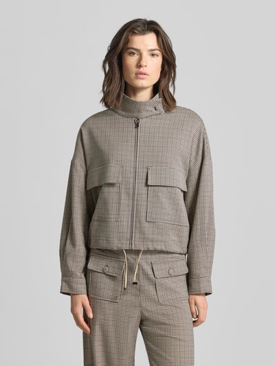 SUNCOO PARIS Jack met opstaande kraag en klepzakken, model 'DARIO' Zand - 4