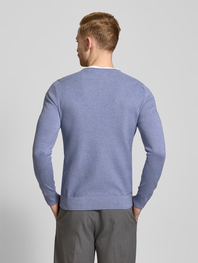 s.Oliver RED LABEL Regular Fit Strickpullover aus reiner Baumwolle mit Strukturmix Lavender 5