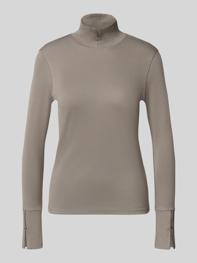 Marc Cain Longsleeve mit Stehkragen Taupe 2