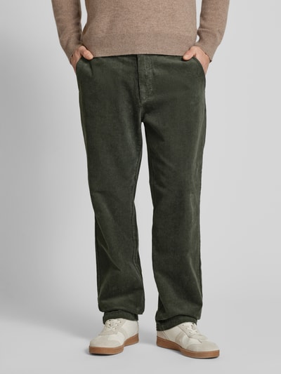 Only & Sons Straight leg broek met achterzakken Rietgroen - 4