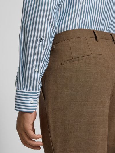 SEIDENSTICKER Slim Fit Business-Hemd mit Knopfleiste Petrol 3