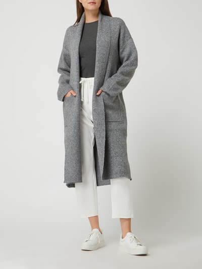 Vero Moda Longcardigan mit offener Vorderseite Modell 'Cody' Mittelgrau 1