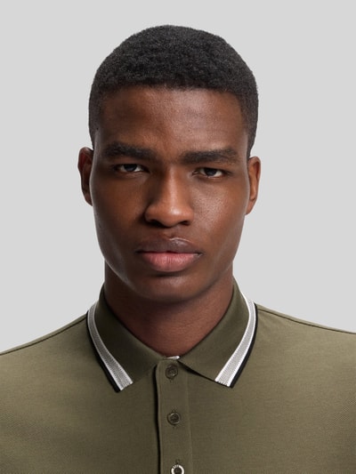 BOSS Green Koszulka polo o kroju regular fit z czystej bawełny model „PADDY” Antracytowy 3