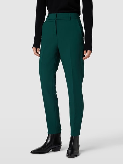 s.Oliver BLACK LABEL Stoffen broek met persplooien Flessengroen - 4