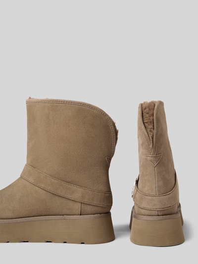 Guess Buty z detalami z logo model ‘DOLSAY’ Oliwkowy 2