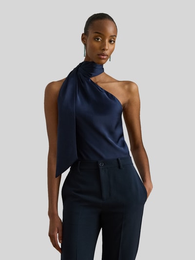 Lauren Ralph Lauren Top o kroju shaped fit ze sznurowanym detalem Ciemnoniebieski 4