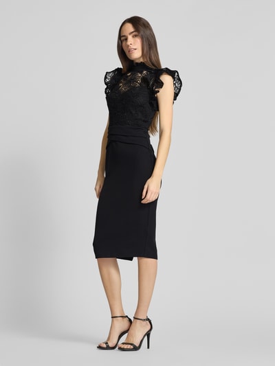 Lipsy Cocktailkleid mit Spitzenbesatz Black 1