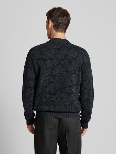 BOSS Orange Sweatshirt mit Strukturmuster Modell 'Kratere' Black 5