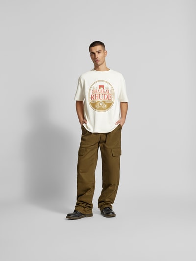 RHUDE T-Shirt mit Label-Print Offwhite 1