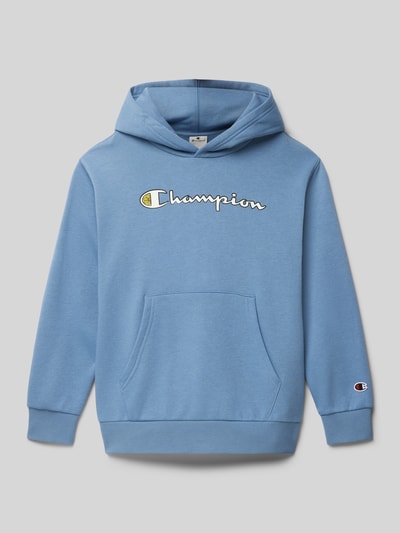 CHAMPION Hoodie met labelprint Rookblauw - 1