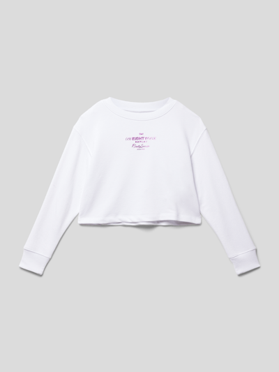Replay Sweatshirt mit Label-Print Weiß 1