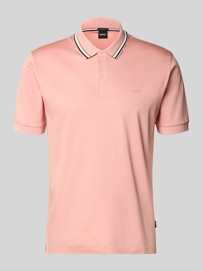 BOSS Slim Fit Poloshirt aus reiner Baumwolle Modell 'PENROSE' Hellrosa 2