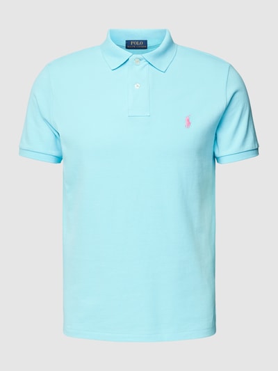 Polo Ralph Lauren Regular fit poloshirt met labelstitching Turquoise - 2