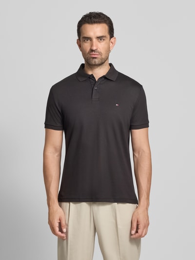 Tommy Hilfiger Regular Fit Poloshirt mit Logo-Stitching Black 4