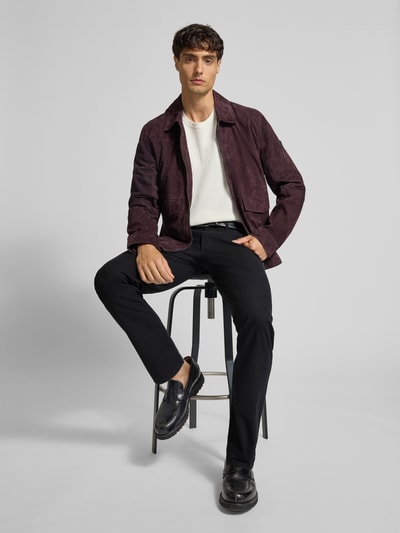 Christian Berg Men Spodnie materiałowe o kroju slim fit z dodatkiem bawełny ekologicznej i 5 kieszeniami Czarny 3