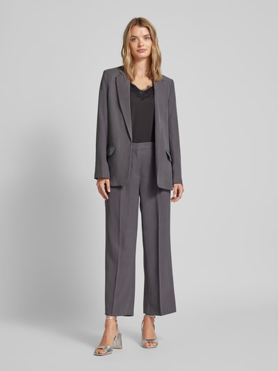 Jake*s Collection Blazer in effen design met paspelzakken Donkergrijs - 1