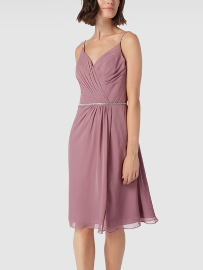 Luxuar Cocktailkleid mit Strasssteinbesatz Rosa 4