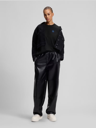 Hugo Blue T-shirt z naszywką z logo Czarny 1