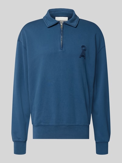 ARMEDANGELS Relaxed Fit Troyer aus reiner Baumwolle Modell 'ICONIC Å GMT' Marine 1