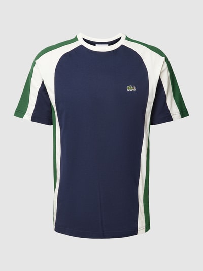 Lacoste T-Shirt im Colour-Blocking-Design Dunkelblau 2