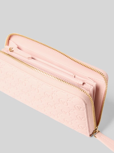 VALENTINO BAGS Portemonnee met all-over reliëflogo, model 'Samba' Roze - 3