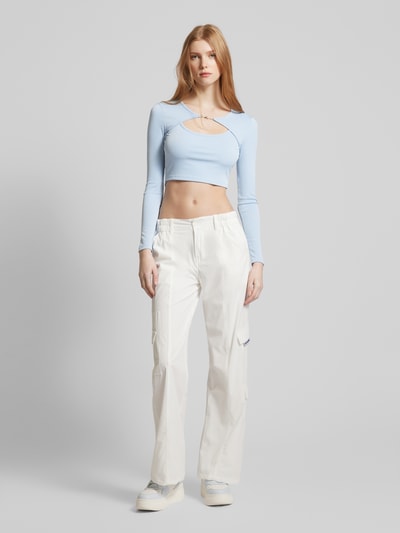 Sixth June Crop Top mit Cut Out Hellblau 1