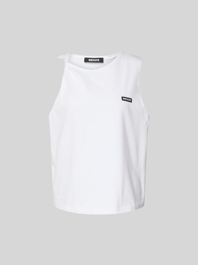 ROTATE Relaxed Fit Top mit Logo-Patch Weiss 2