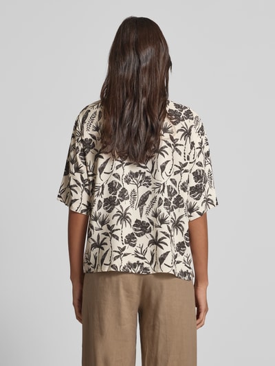 Jake*s Collection Relaxed Fit Bluse mit 1/2-Arm Beige 5