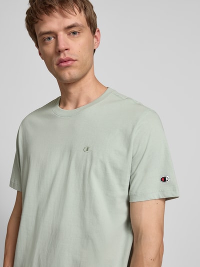 CHAMPION T-Shirt mit Logo-Stitching Modell 'ICONS' Mint 3