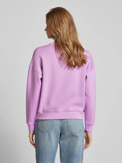 MSCH Copenhagen Bluza o kroju oversized z prążkowanymi wykończeniami Purpurowy 5