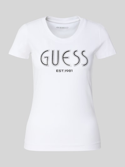 Guess T-Shirt mit Label-Detail Weiss 2