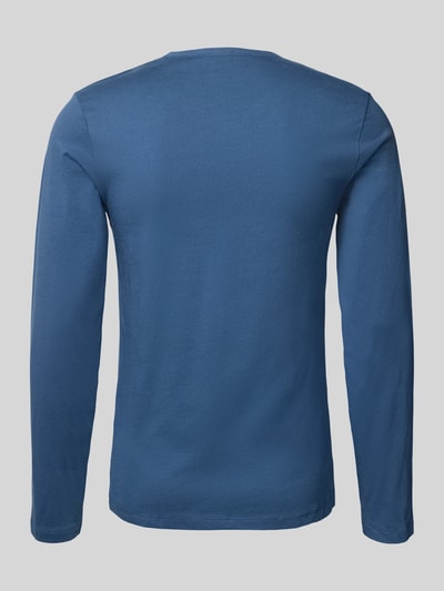 Produktfoto, Regular Fit Langarmshirt aus reiner Baumwolle im 3er-Pack von HUGO in Blau, glatte Oberfläche, Herren T-Shirt-Set von HUGO