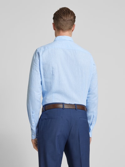 JOOP! Slim fit zakelijk overhemd in effen design Marineblauw - 5