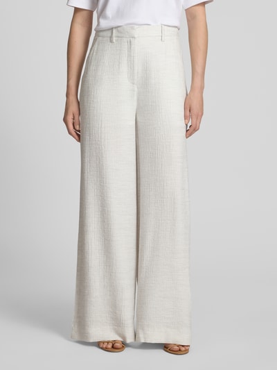 Copenhagen Muse Spodnie materiałowe z zapięciem na haftkę i zamek błyskawiczny Złamany biały 4