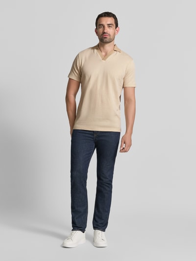 Selected Homme Koszulka polo w kroju regular fit o wyglądzie seersucker model 'MARNI' Écru 1