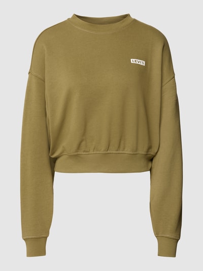 Levi's® Sweatshirt mit Label-Print Modell 'Laundry' Oliv 2