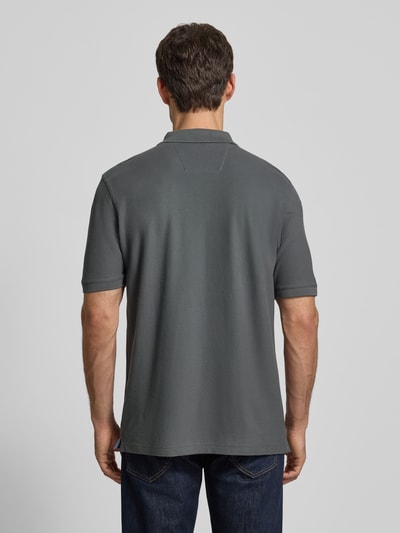 Fynch-Hatton Regular Fit Poloshirt mit Label-Stitching Anthrazit 5