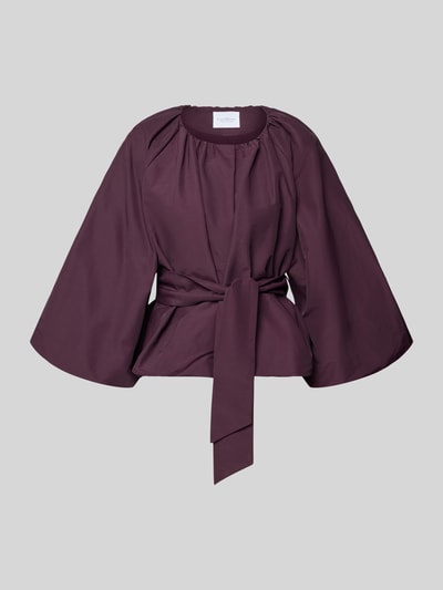 Rich & Royal Relaxed Fit Blazer aus Baumwoll-Mix Aubergine 1